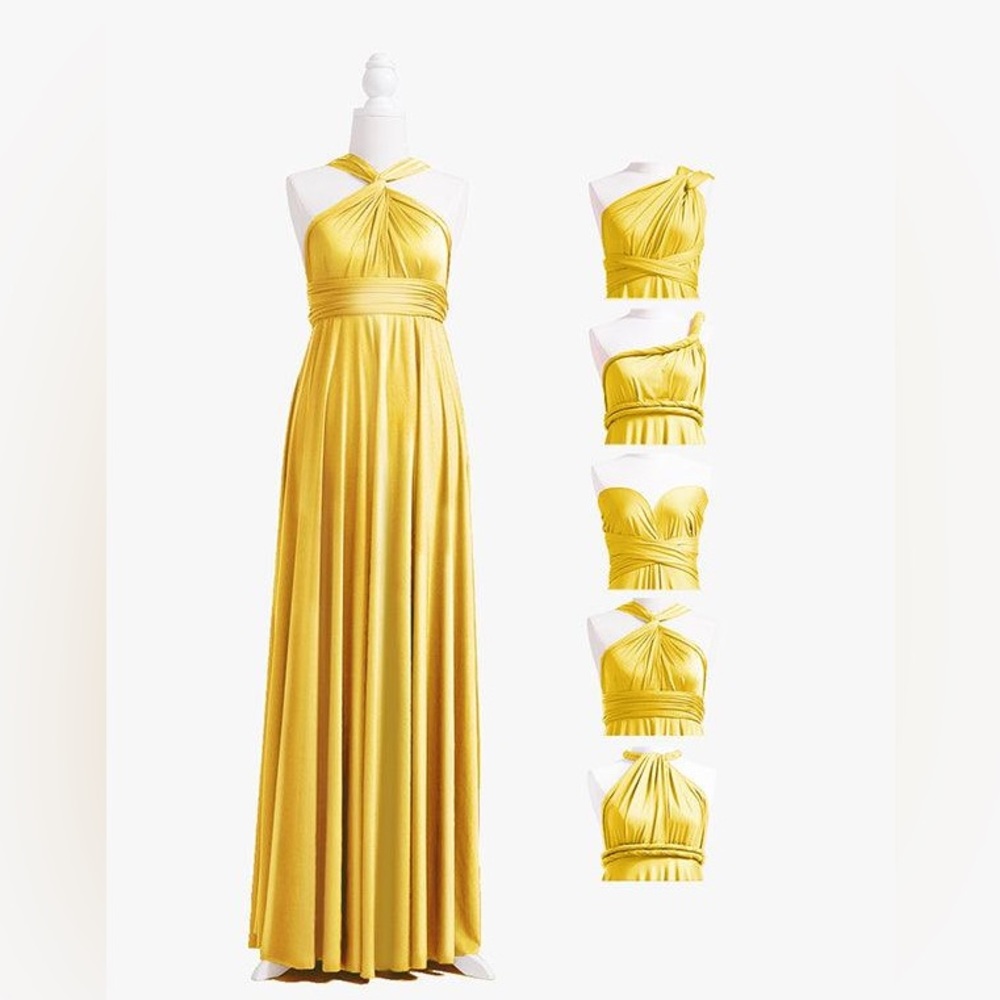 Gold Yellow Multiway Convertible Infinity Dress